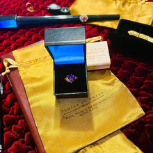 Load image into Gallery viewer, Amethyst Ring 10k Yellow Gold Size 6.75 Heart Cut Gems 1.8ct Promise Ring 2.6g
