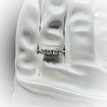 Load image into Gallery viewer, Diamond Ring 10k White Gold 4 Stone .35CTW Size 7 Vintage Estate Engagement 2g
