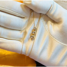 Load image into Gallery viewer, Diamond Necklace 18&quot; 10K Yellow Gold .15CT Journey Pendant Estate Vintage 1.3g
