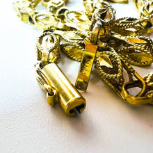 Load image into Gallery viewer, 14k Yellow Gold Antique Turkish Link Chain Necklace 17.5&quot; 4.5mm Solid Gold 17.5g
