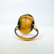 Load image into Gallery viewer, 10k Yellow Gold Antique Black Pearl Blister Mabe Pearl Ring Size 2.5 Victorian
